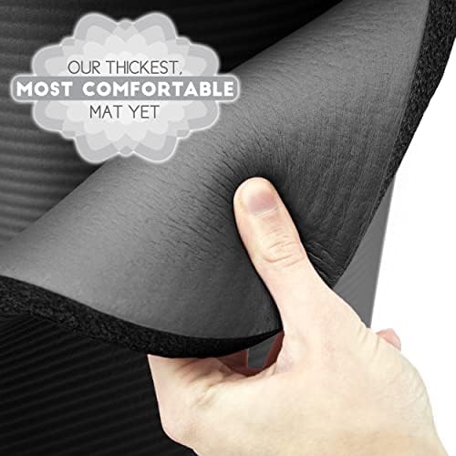 Extra Thick 1″ Exercise Mat with Shoulder Sling