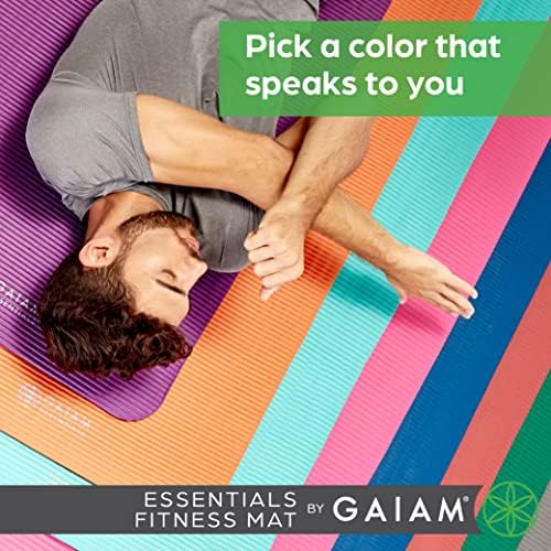 Essentials Thick Yoga Mat Fitness & Exercise Mat, Yoga Mat for Camping