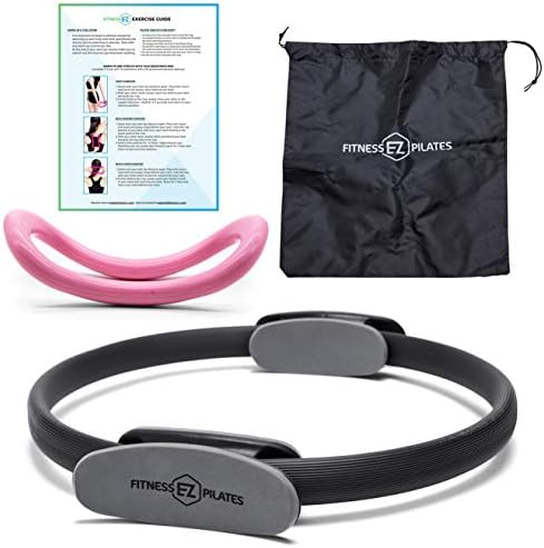 Pilates Ring + Yoga Resistance Ring - Exercise Resistance Pilates Circle for Core Muscle Conditioning - Dual Grip Exerciser Equipment for Toning - Fitness Ring Great for Stretching Support