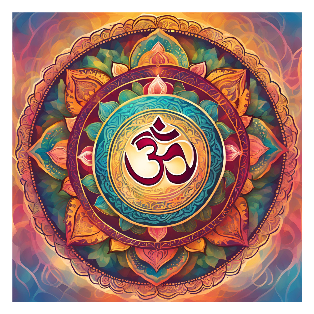 Traditional OM symbol in Sanskrit representing universal consciousness