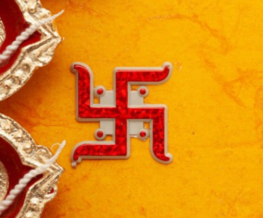 Traditional Swastika symbol representing good fortune and well-being